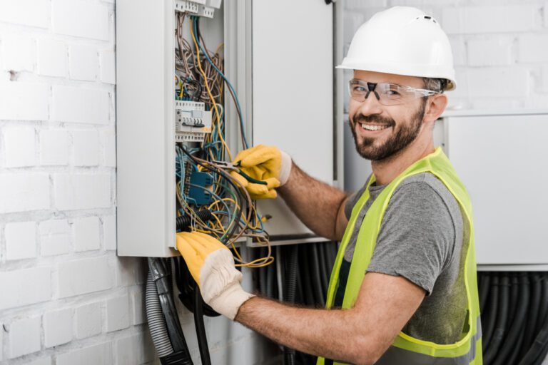 electrician upgrading a panel